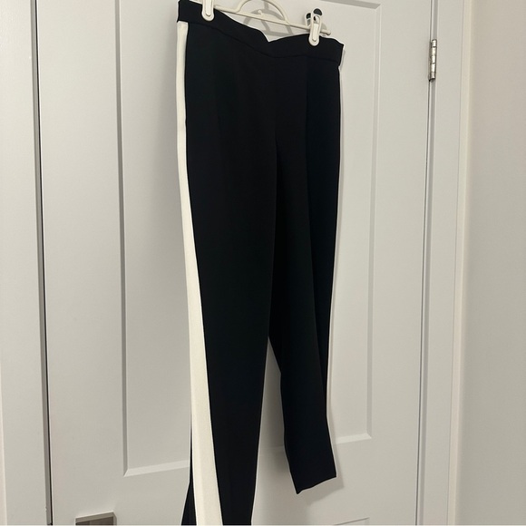 Babaton Aritzia Black White Tuxedo Cropped Trouser Pants Size 4 Women’s - Picture 1 of 12